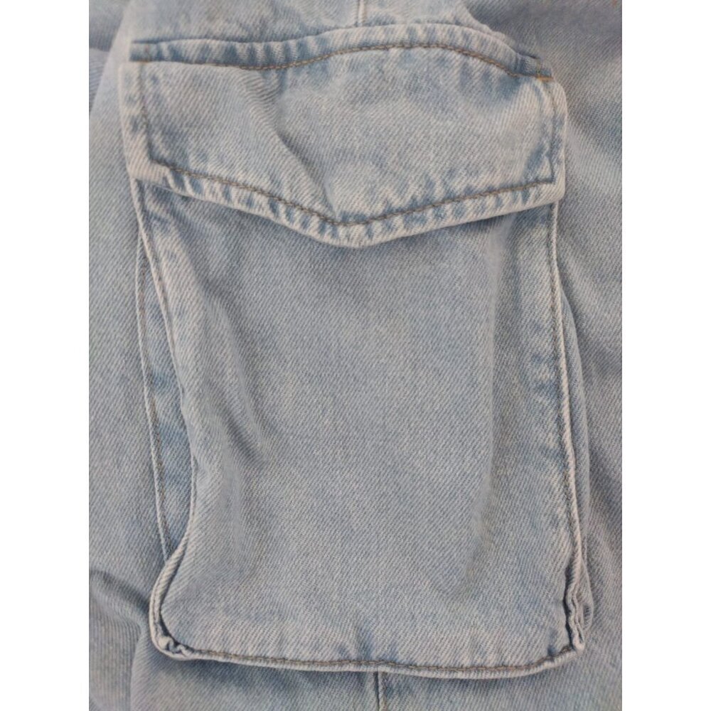 Universal Thread Light Blue Wide-Leg Cargo Jeans Womens 4R Cotton & Lyocell. - Picture 5 of 10